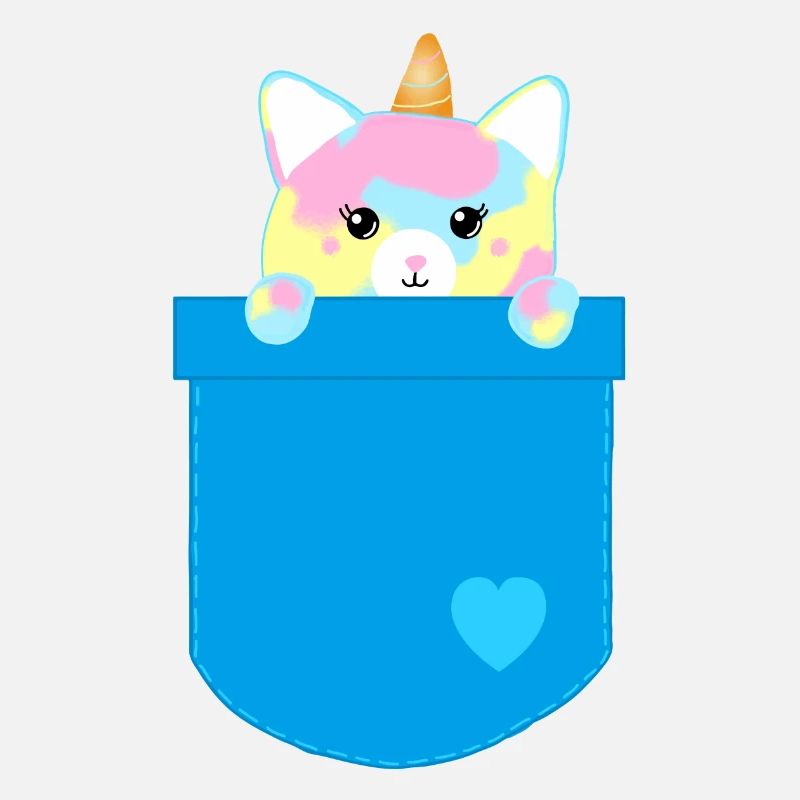 Pocket cat blue