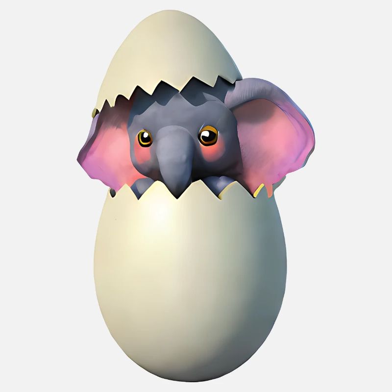 Éclosion de bébé éléphant