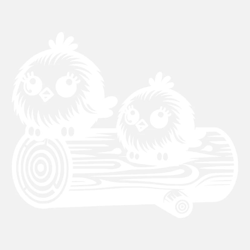 Joyeux petits oiseaux mignons dans le style de dessin animé
