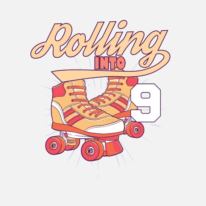 Rolling Into 9 Roller Skating Birthday Party