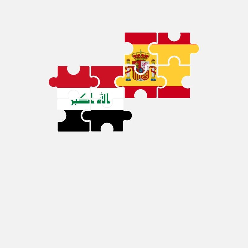 Irak Espagne Drapeau Espagnol Irakien