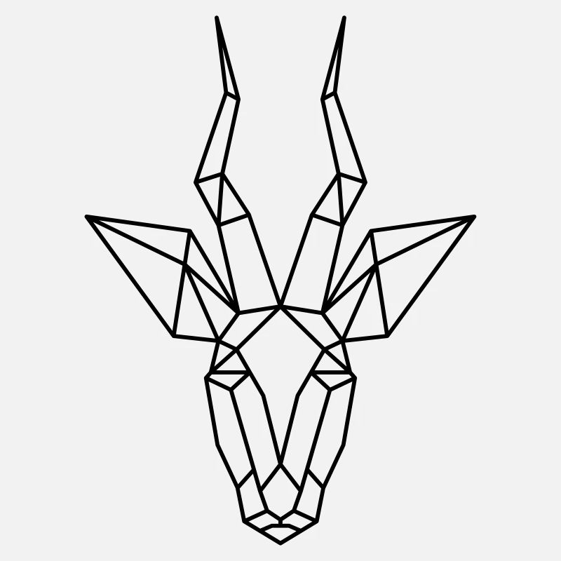 Antilope graphique animal afrique triangles