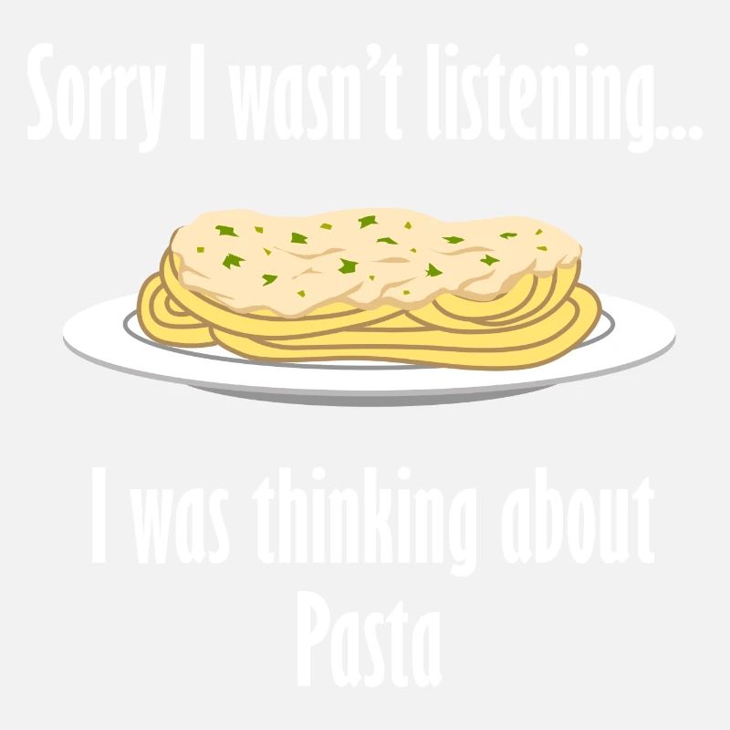 Denken Sie an Spaghetti Pasta Chef Zitat
