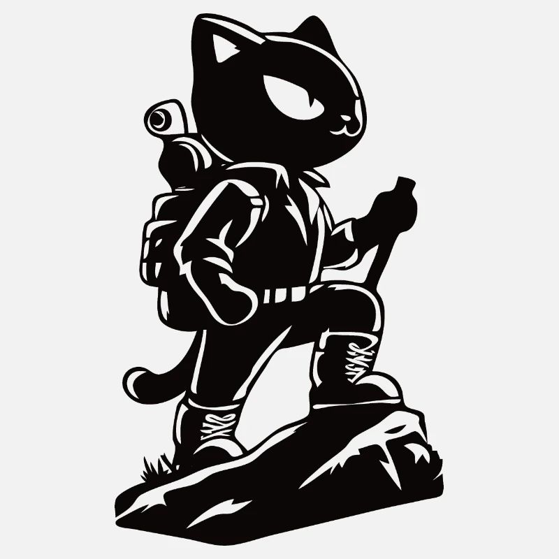 Conception de randonnée Colles avec le chat errant