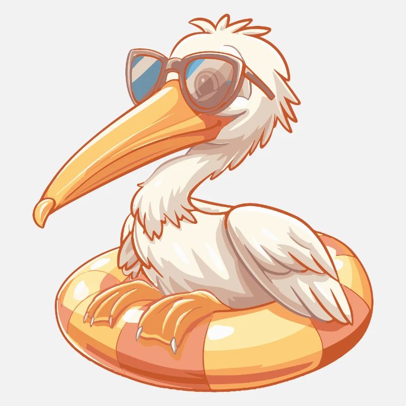 Pelikan Vogel Comic Cool