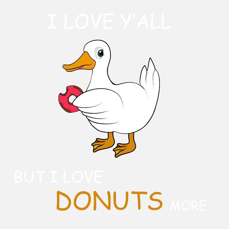 Ente mit Donut Spruch