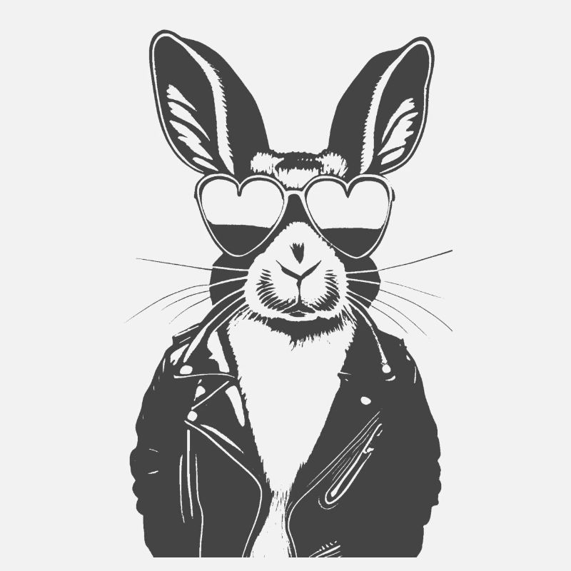 Cool Rabbit Veste en cuir décontractée