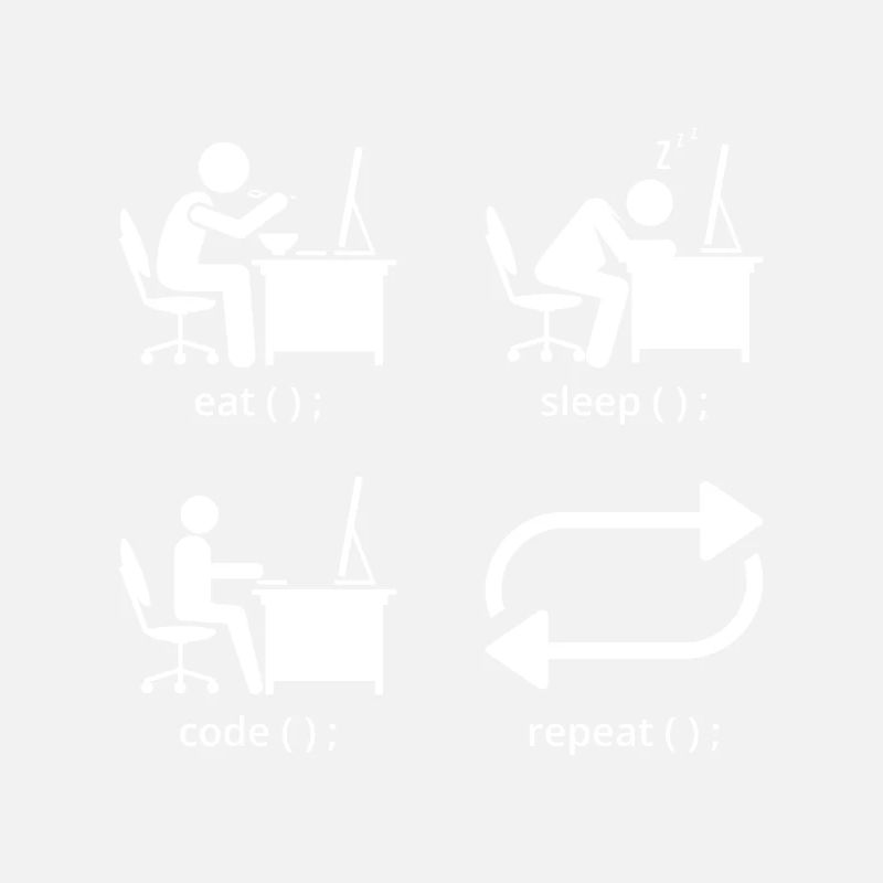 Eat Sleep Code Repeat Coder Programmer Software De
