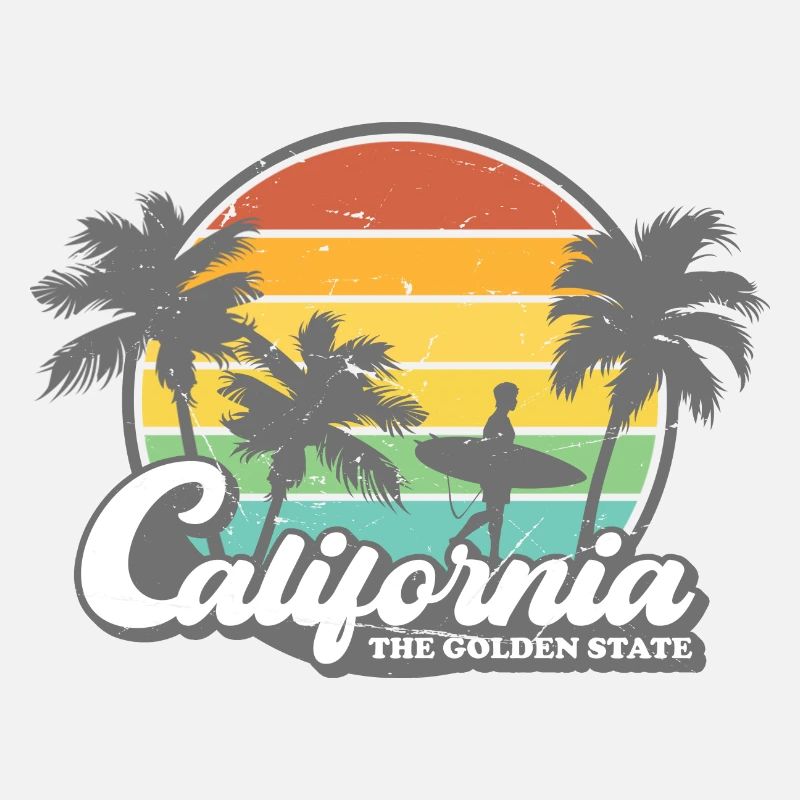 California Retro Surfer Palm Beach Vacances