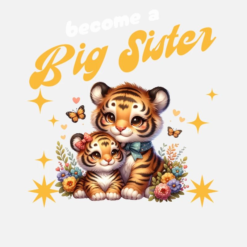 Bald werde ich eine Große Schwester süße Tiger