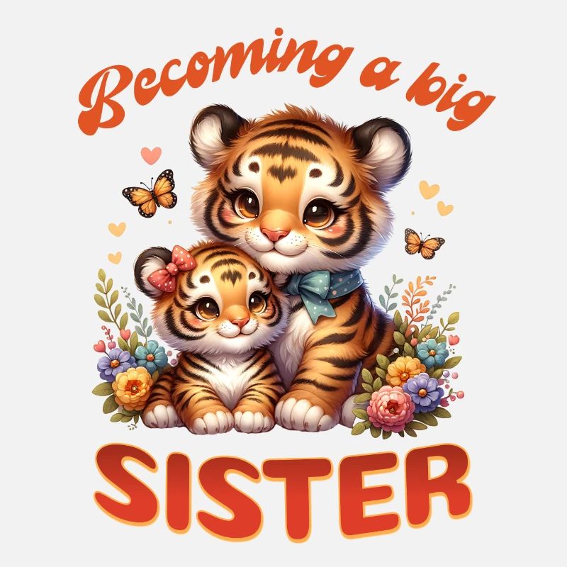 Bald werde ich eine Große Schwester süße Tiger