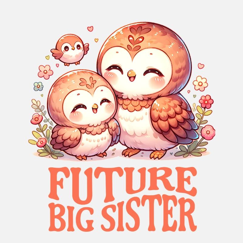 Ich bin bald eine Große Schwester süße Eulen