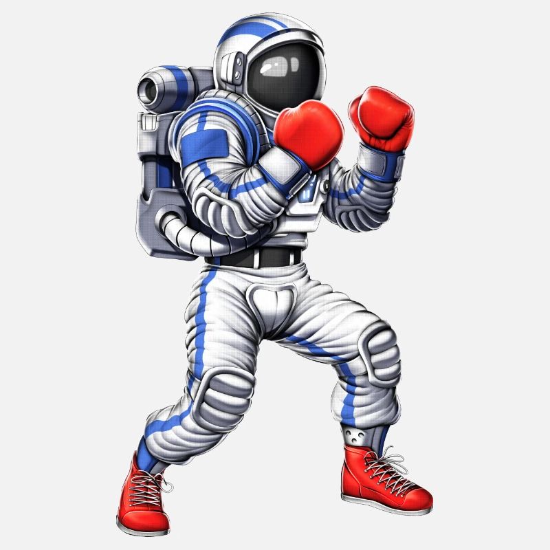 Astronaute de boxe