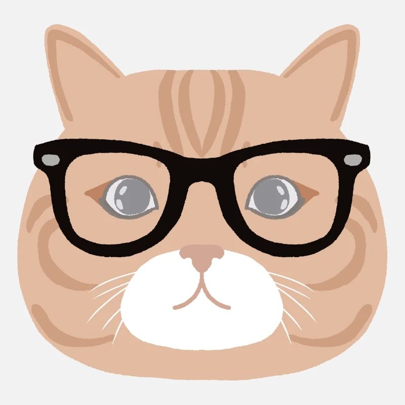 Katze mit Brille
