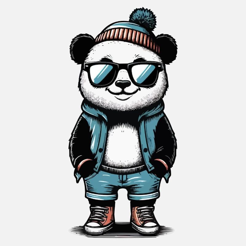 Cooler Panda mit Sonnenbrille