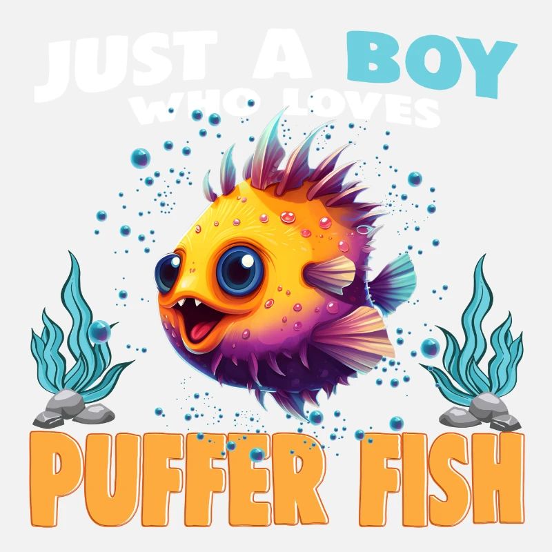 Juste un garçon qui aime le poisson-globe