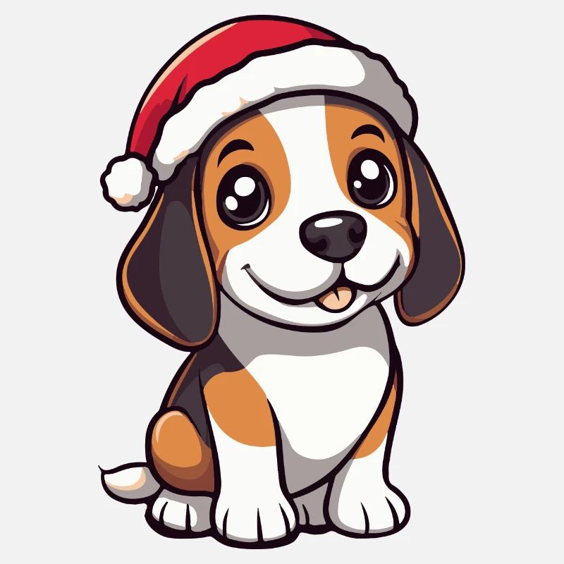 Beagle chien Noël mignon