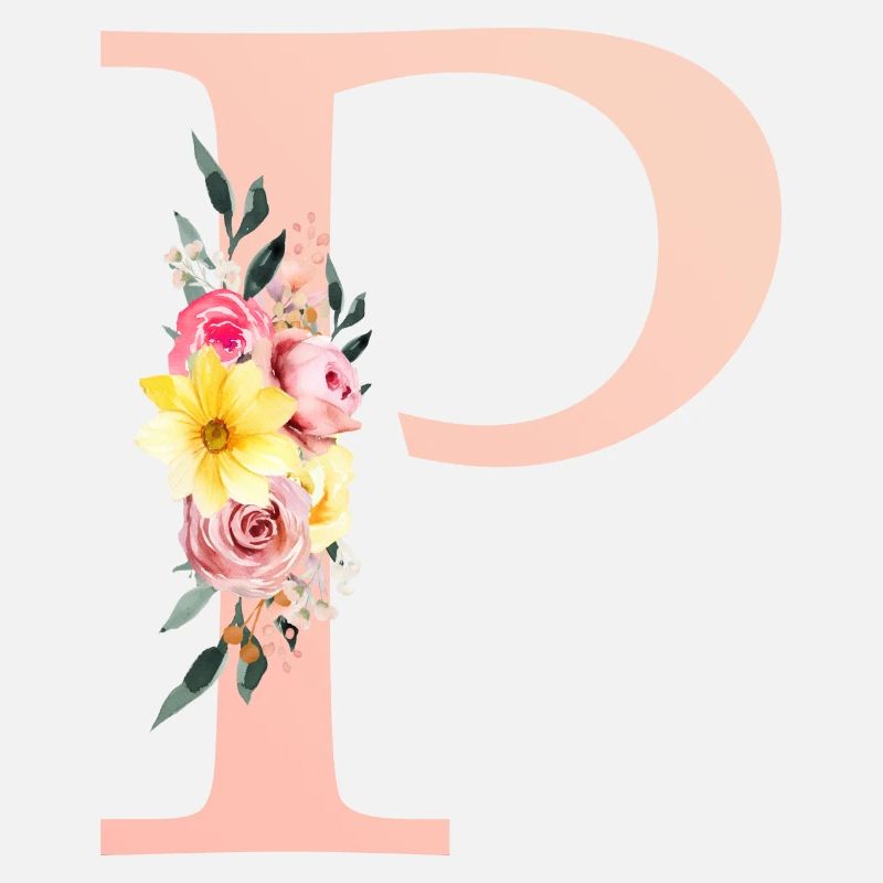 P Monogram Floral