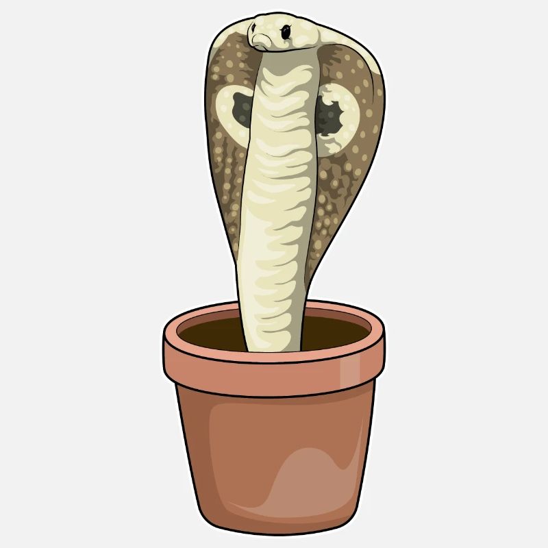 Pot de fleurs de serpent