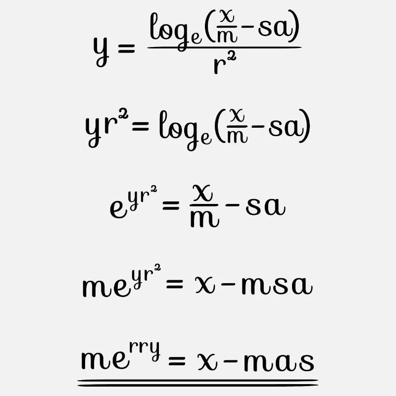 Formule cadeau Noël Nerd Geek Math Noël