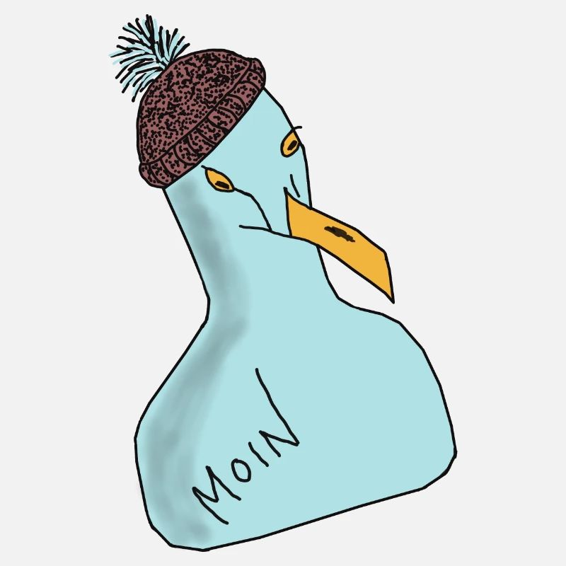 Möwe mit Pudelmütze