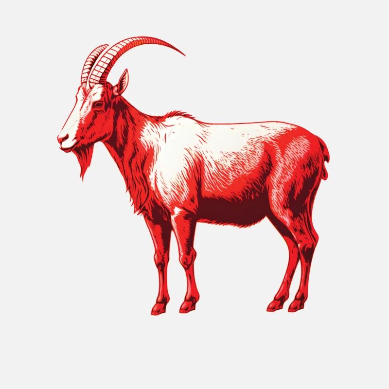 Chèvre rouge et blanc
