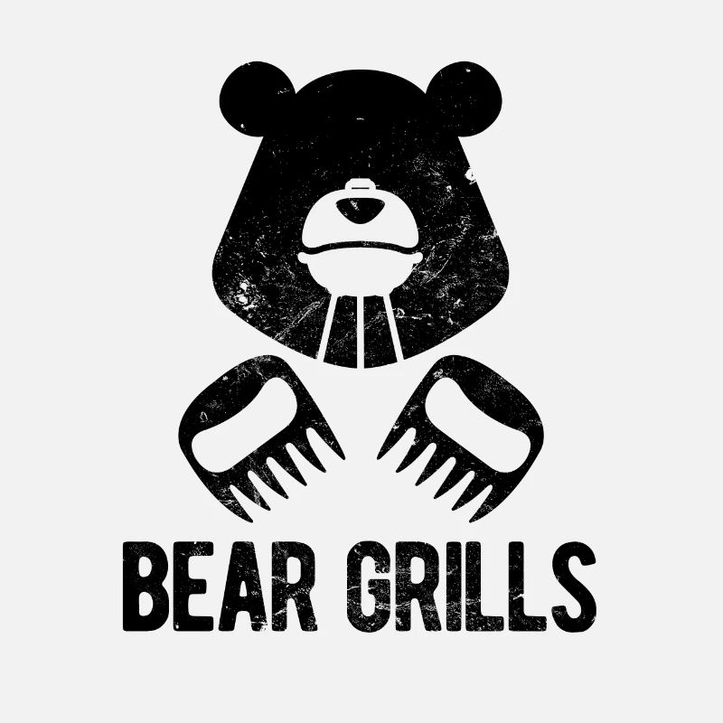 Clever Culinary Bear Grilling Design BBQ