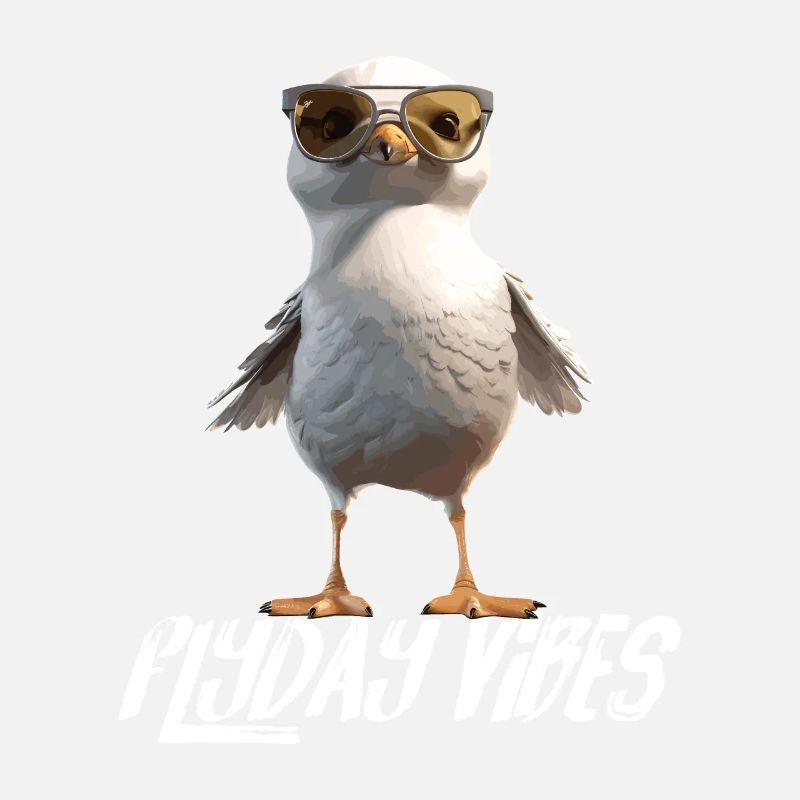 Möwe Flyday Vibes Cool Süß Sommer Urlaub