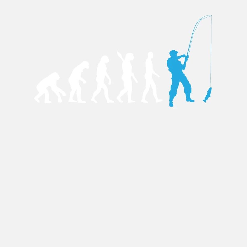 Pêche - Evolution humaine / Darwin / Bleu