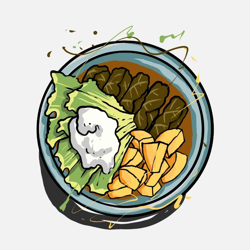 Dolma turc traditionnel avec pomme de terre