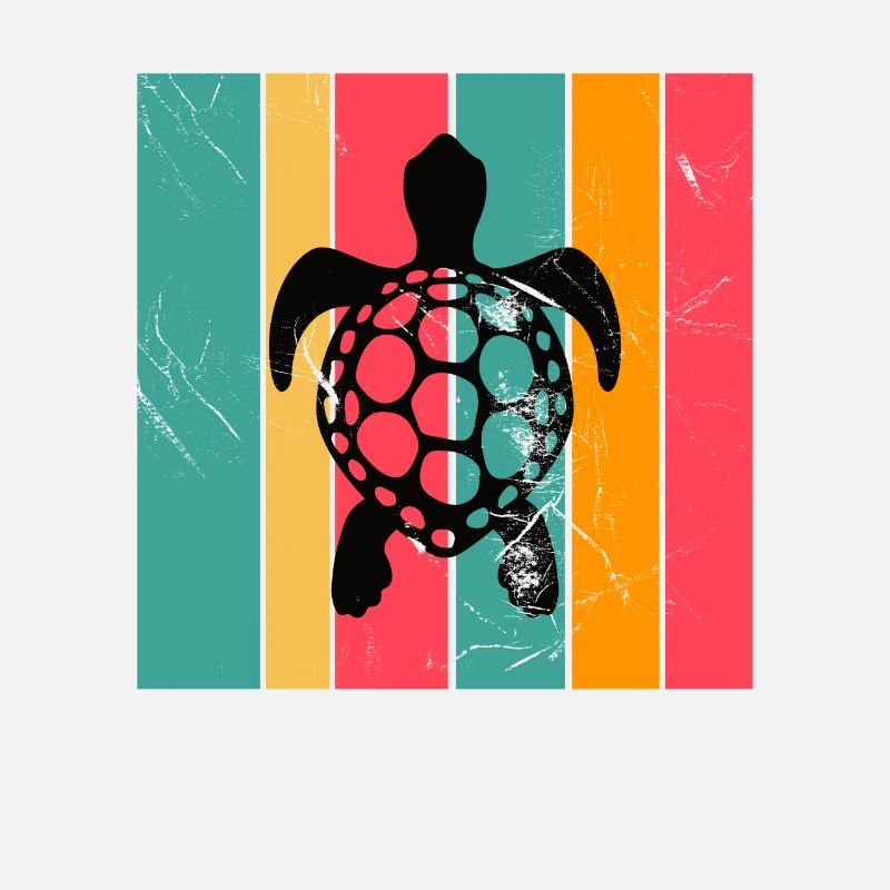 Turtle Retro Animal Sea Reptile Gift idea