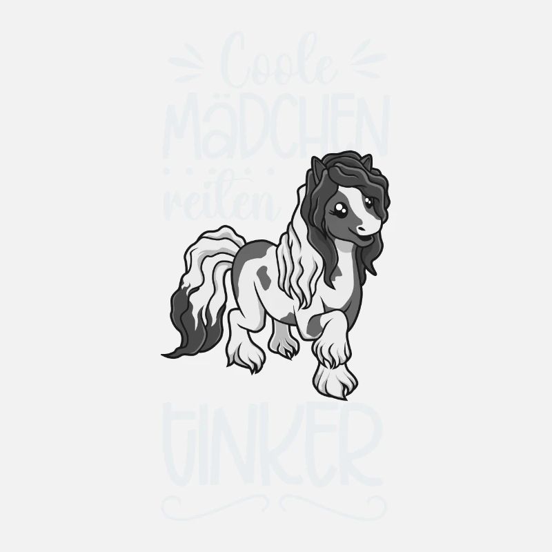 Coole Mädchen reiten Tinker