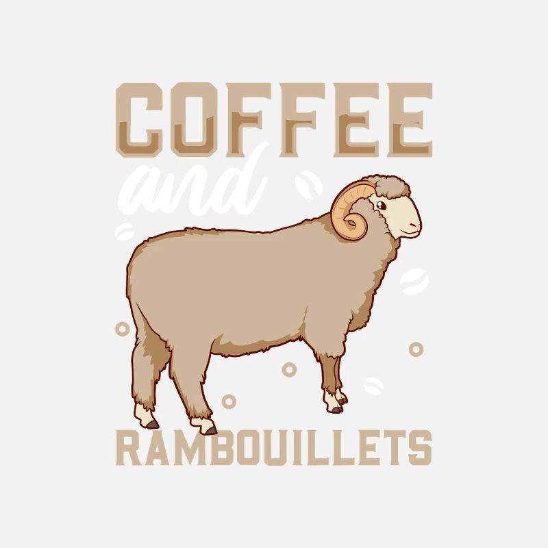 Kaffee und Rambouillet-Schaf