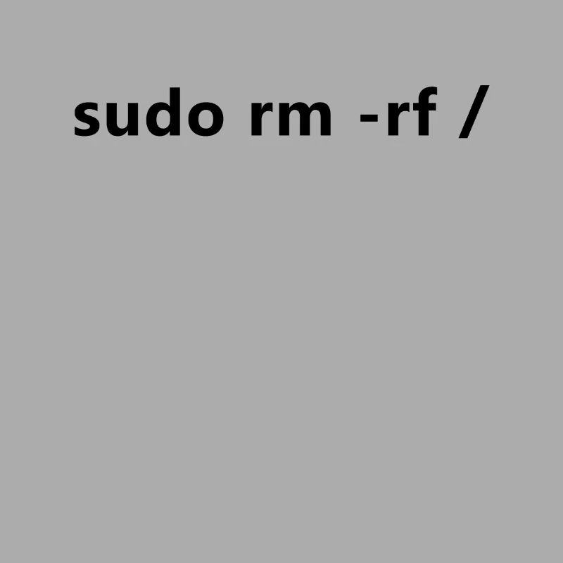 Linux Admin Programmierer sudo rm rf /