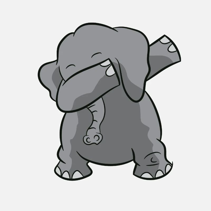 Elephant Dabbing d’éléphant drôle