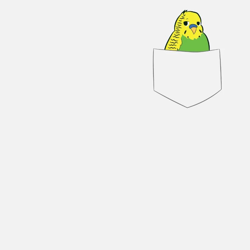 Drôle de perruche oiseau Dans sa poche