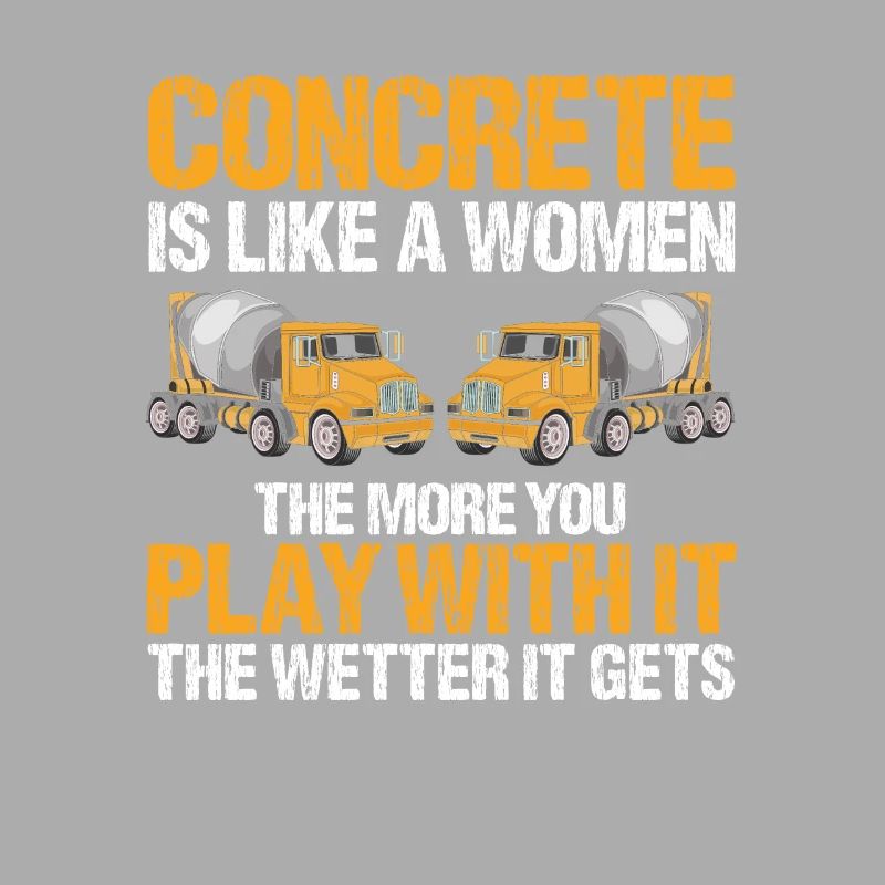 Concrete builder design for construction workers and construction site