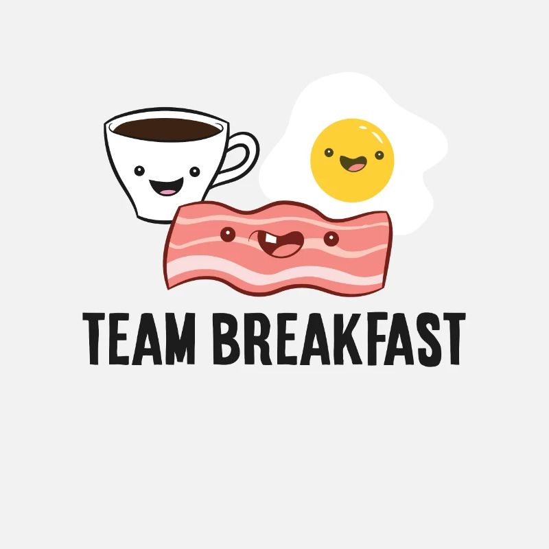 Bacon Eggs Coffee Team Petit déjeuner
