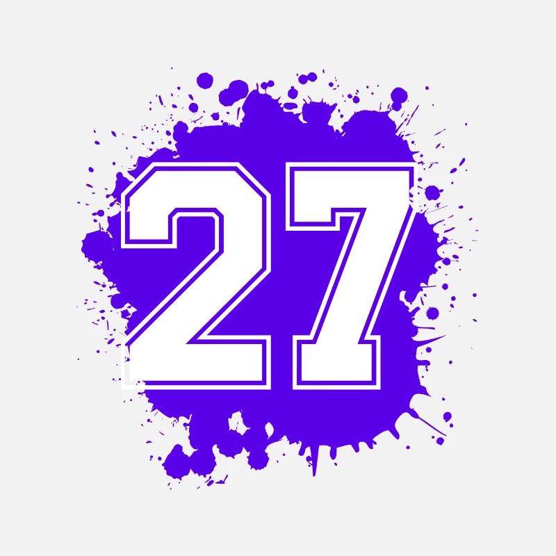 27 Zahl Klecks