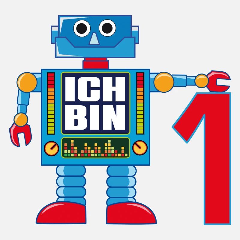 Kleiner lustiger Roboter - ich bin 1 Jahr alt