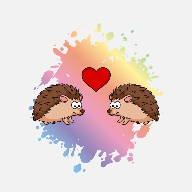 Igel Comic Paar Liebe