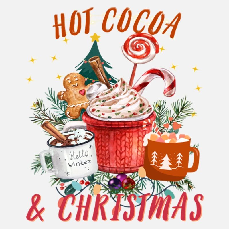 Chocolat chaud et café vintage Joyeux Noël