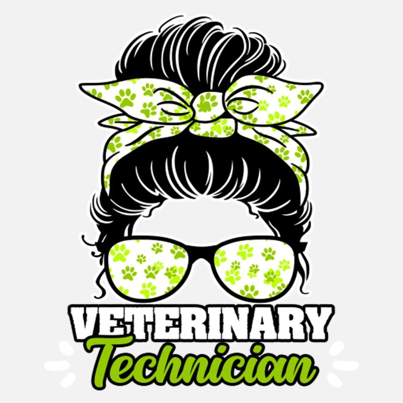 Veterinary Technician Messy Bun
