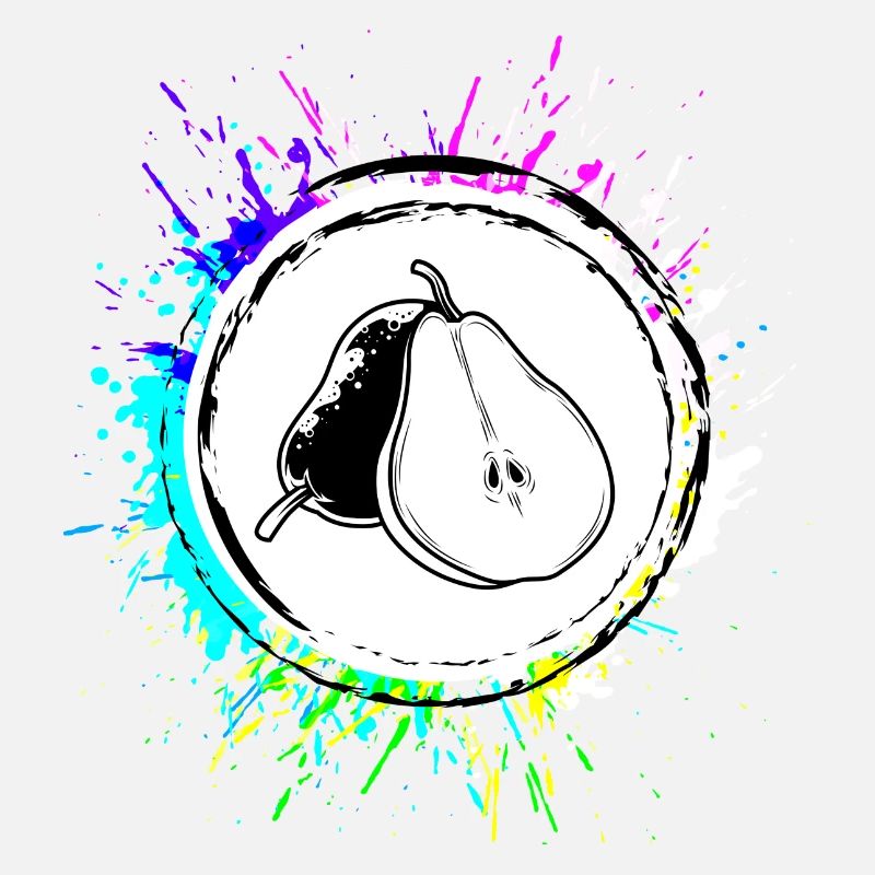 Pear Fruit Symbol Colorful