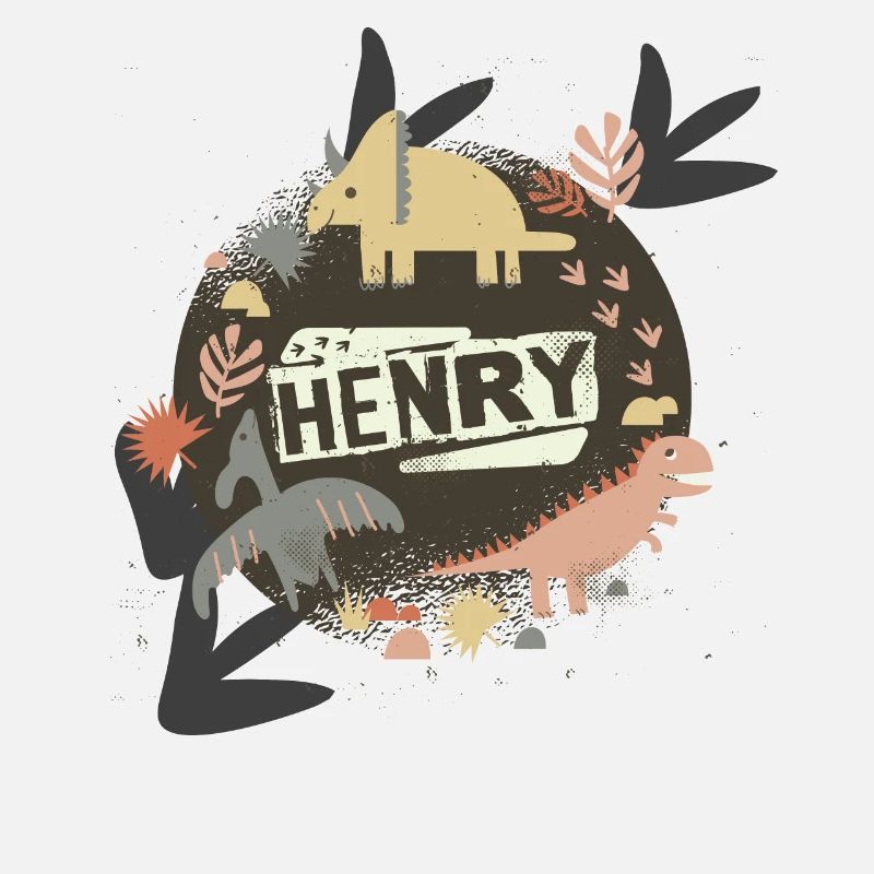 HENRY - Schöner Jungen Name mit süßen Dinosaurier