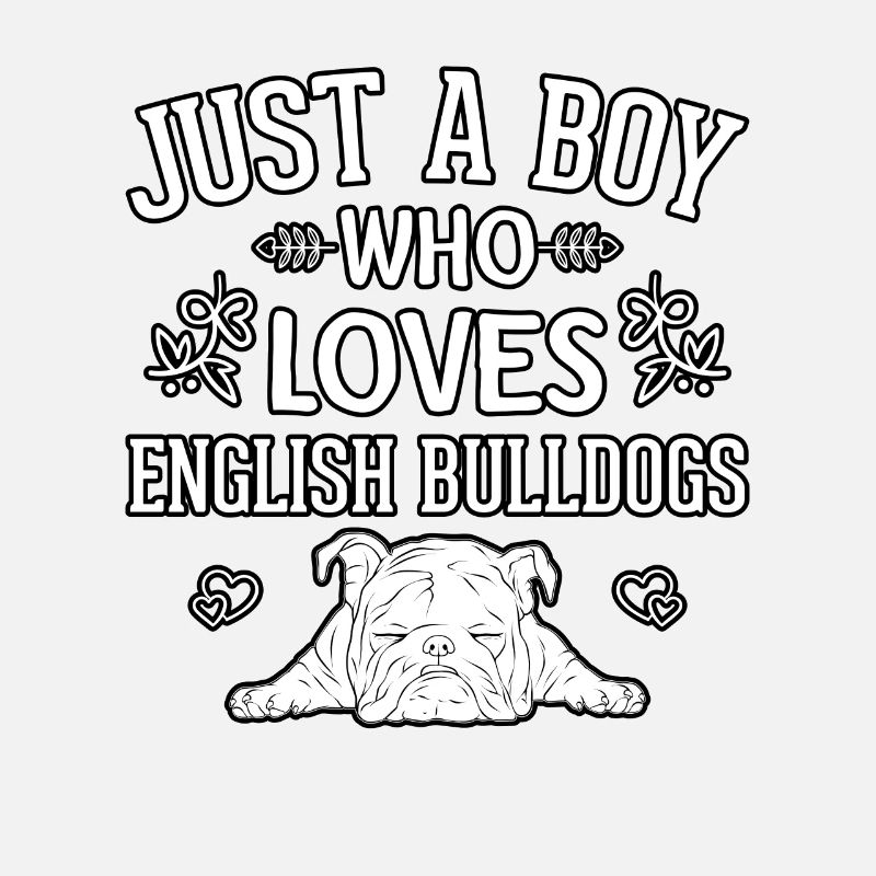 Juste un garçon qui aime les bouledogues anglais