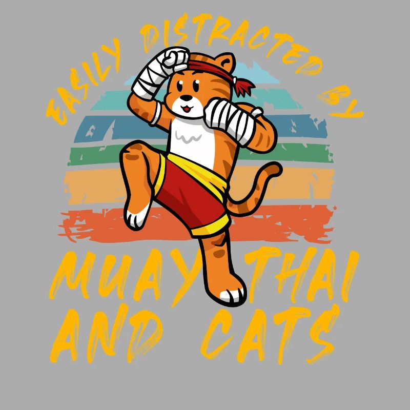 Facilement distrait par le Muay Thai et les chats