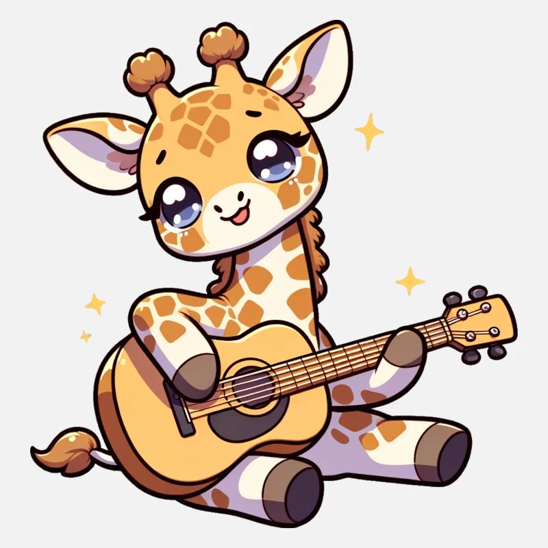 Giraffe Playing the guitar Giraffe Guitar Lullaby