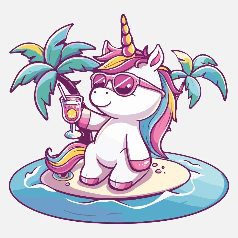 Vacances d’été à la plage Unicorn