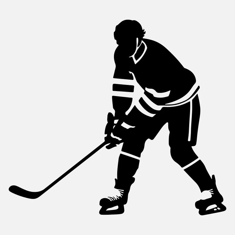 Silhouette de joueur de hockey sur glace